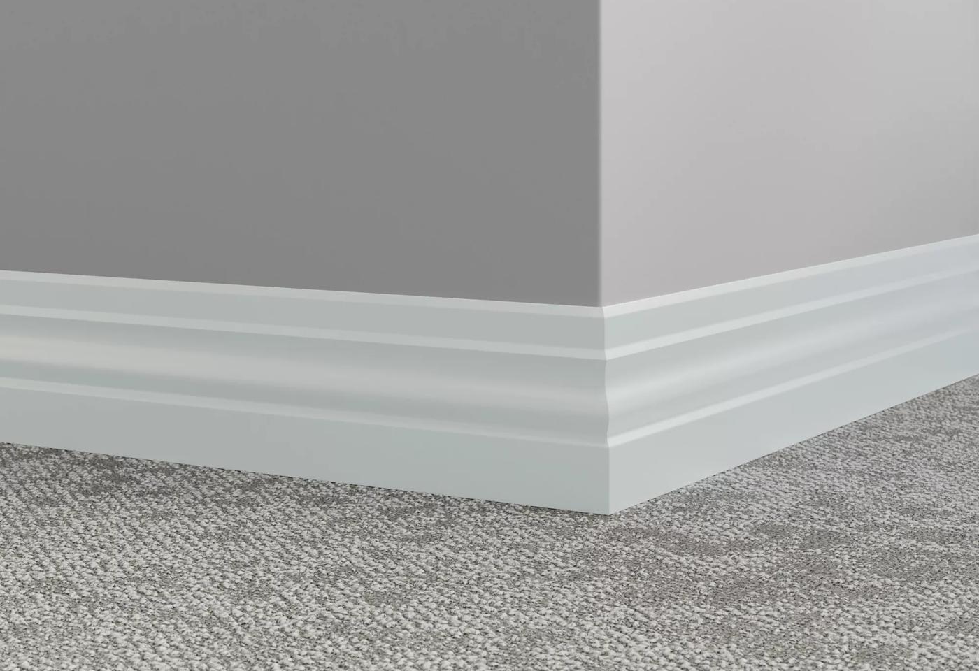 Tarkett / Johnsonite Millwork Ambassador 4" VN1 White Slipper 4" x 8' by 3/8" (48 LF/box)