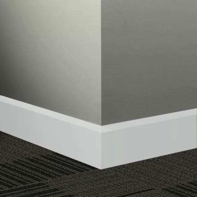 Tarkett / Johnsonite Millwork Oblique 3" VN1 White Slipper 3" x 8' by 3/8" (56 LF/box)