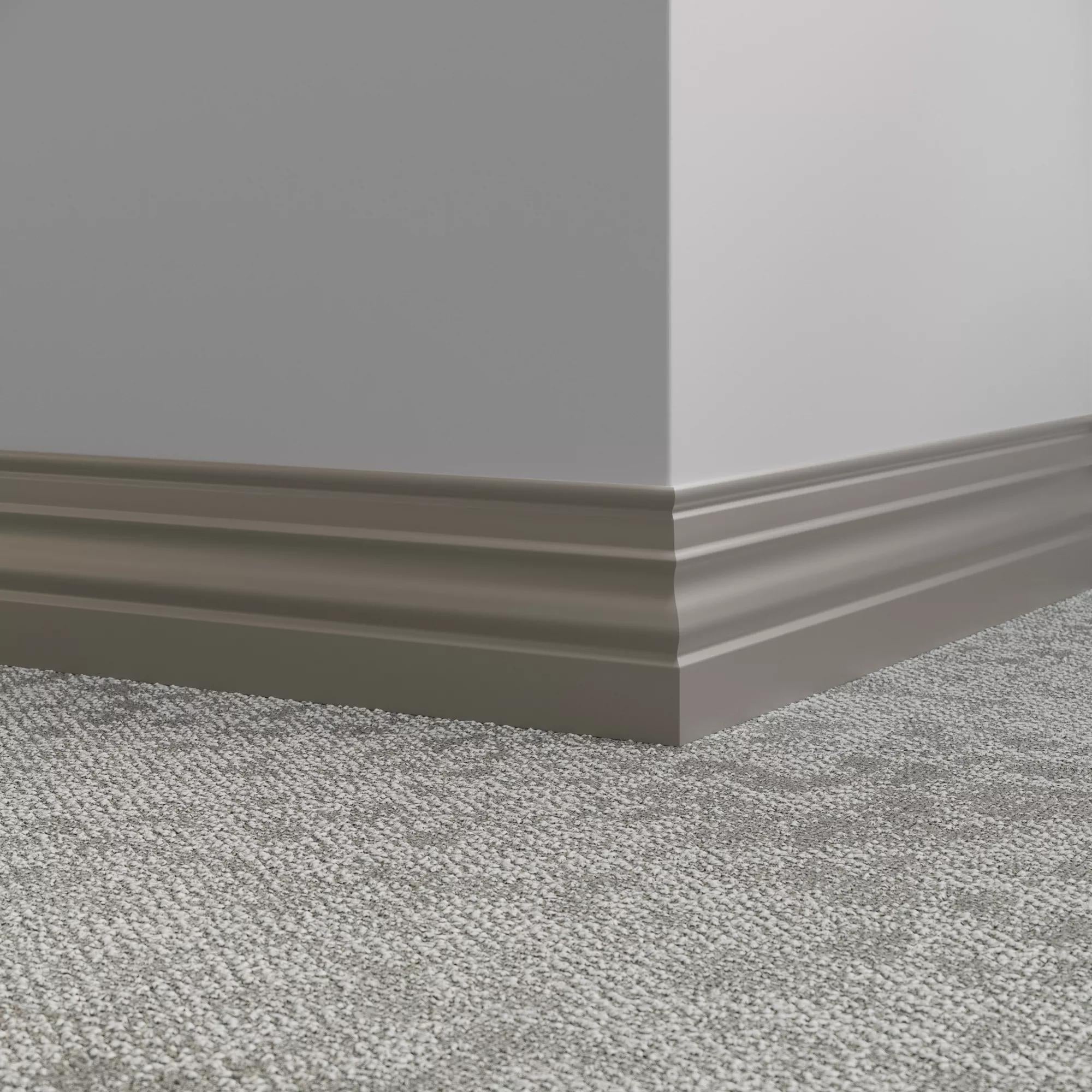 Tarkett / Johnsonite Millwork Diplomat 4-1/2" VN2 Stone Cottage 4.5" x 8' by 3/8" – product image showing size, style, and brand details.