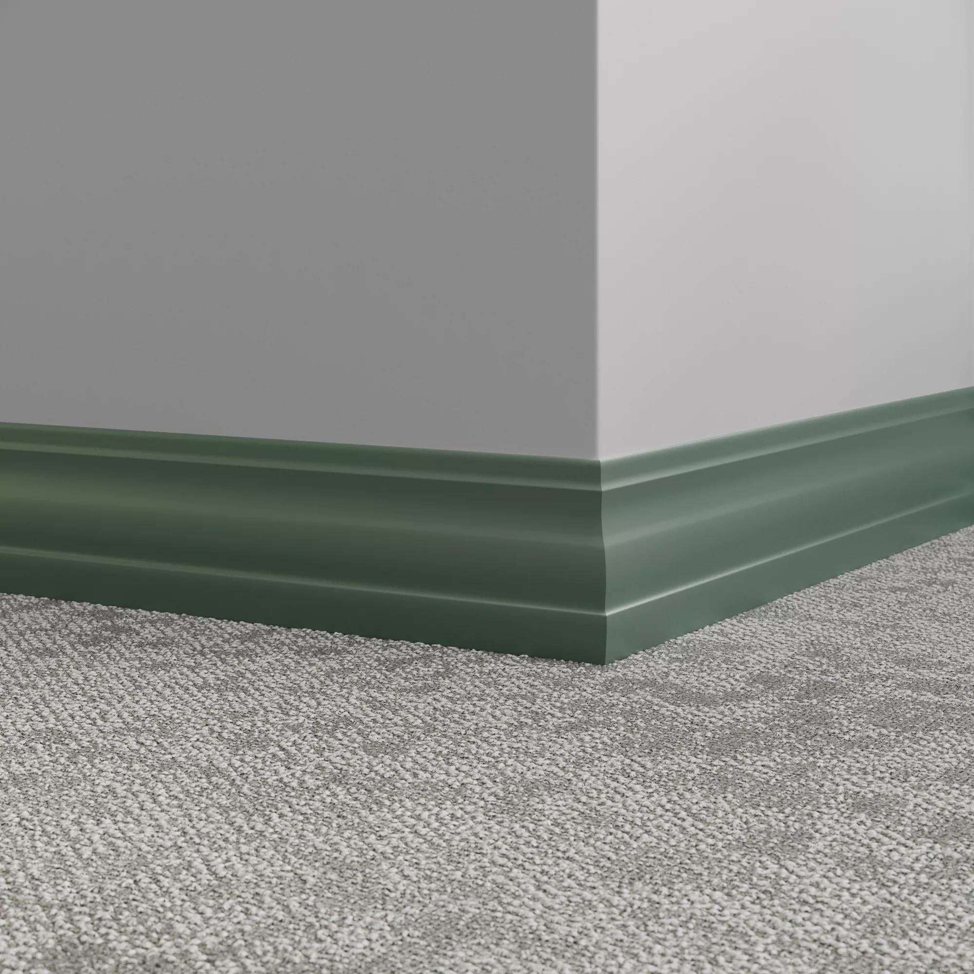 Tarkett / Johnsonite Millwork Delineate 4-1/4" VN4 Green Vista 4.25" x 8' by 3/8" (48 LF/box)
