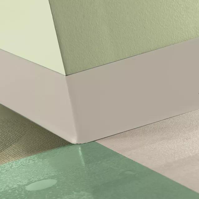 Tarkett / Johnsonite Tightlock Resilient Wall Base #22 Pearl 4 3/8" x 75' Roll by 1/8" Cove (with Toe)