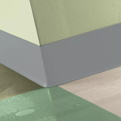 Tarkett / Johnsonite Tightlock Resilient Wall Base #38 Pewter 4 3/8" x 75' Roll by 1/8" Cove (with Toe)