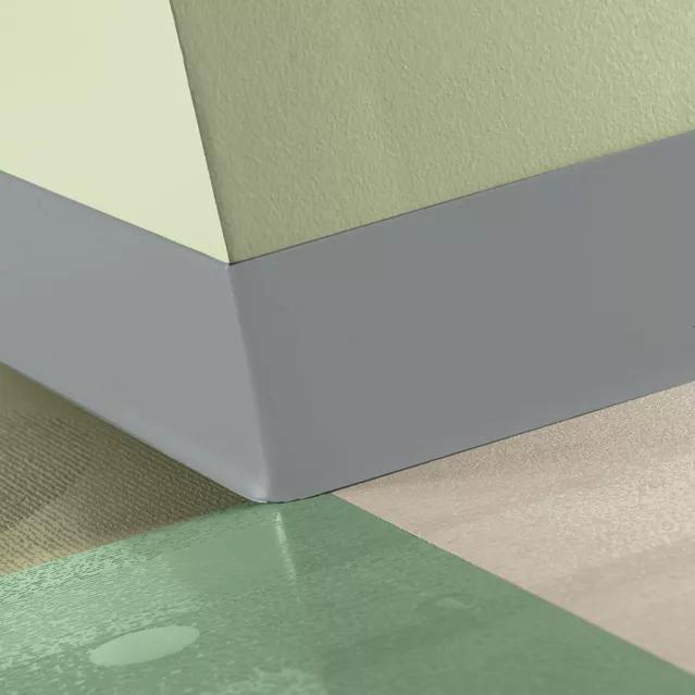 Tarkett / Johnsonite Tightlock Resilient Wall Base #38 Pewter 4 3/8" x 75' Roll by 1/8" Cove (with Toe)