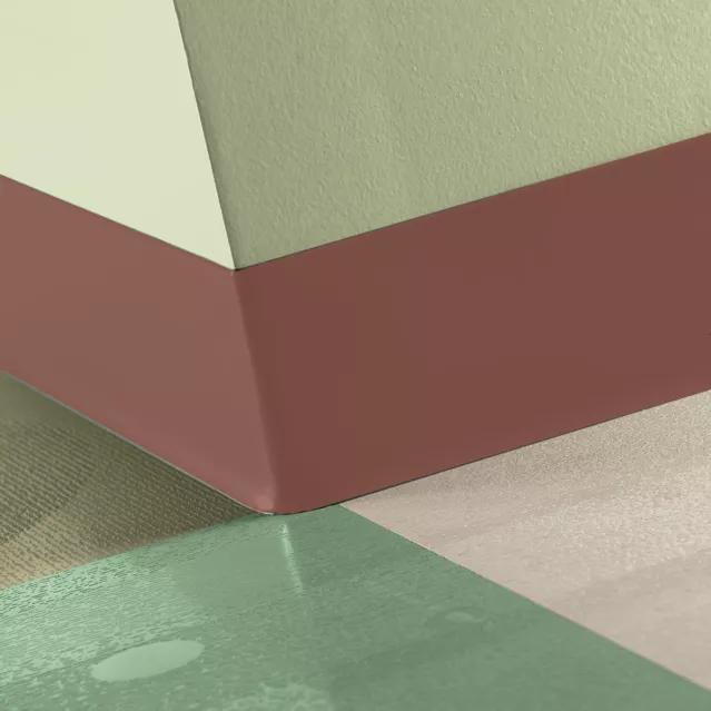 Tarkett / Johnsonite Tightlock Resilient Wall Base #VL9 Red Clay 4 3/8" x 75' Roll by 1/8" Cove (with Toe)