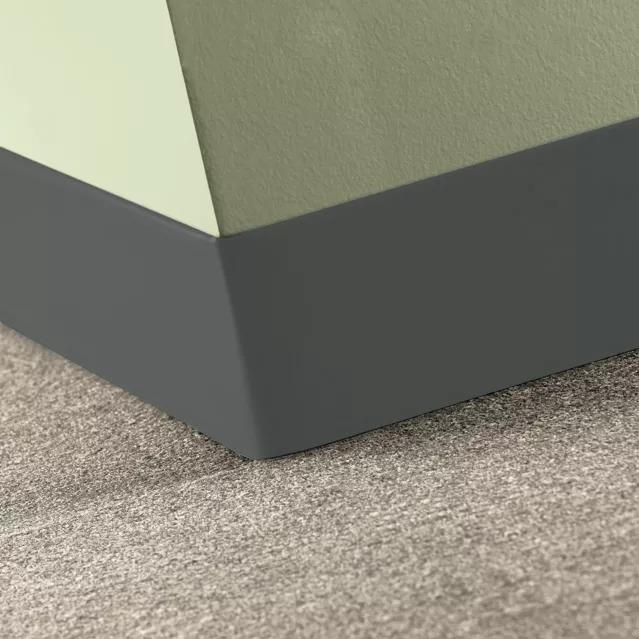 Tarkett / Johnsonite Tightlock Carpet Wall Base #82 Black Pearl 6 1/2" x 4' Pieces by 1/8" Straight (Toeless)