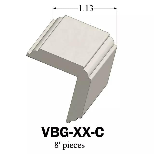 Tarkett / Johnsonite Millwork Corner Guard 1 1/4" x 8' by 1/4" 01 Snow White – product image showing size, style, and brand details.