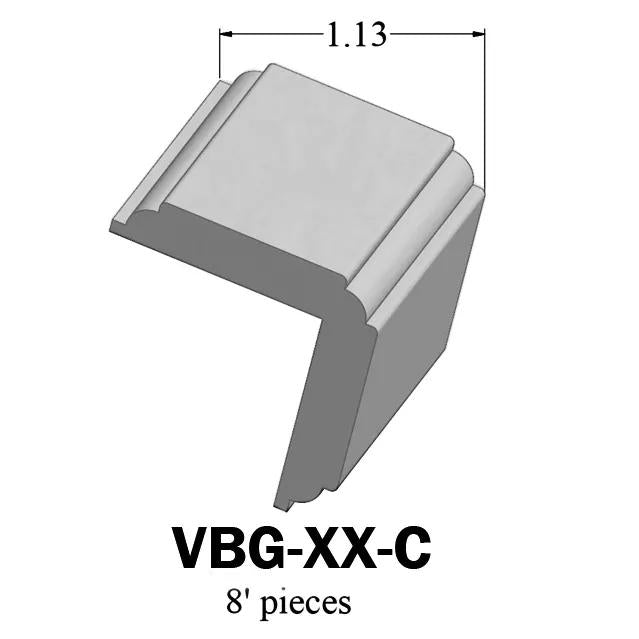 Tarkett / Johnsonite Millwork Corner Guard 1 1/4" x 8' by 1/4" 21 Platinum – product image showing size, style, and brand details.