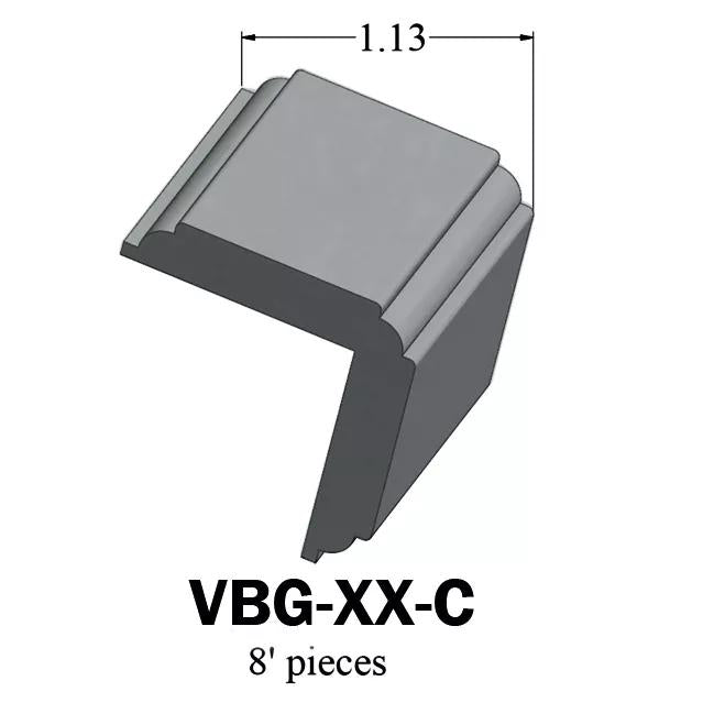 Tarkett / Johnsonite Millwork Corner Guard 1 1/4" x 8' by 1/4" 71 Storm Cloud – product image showing size, style, and brand details.