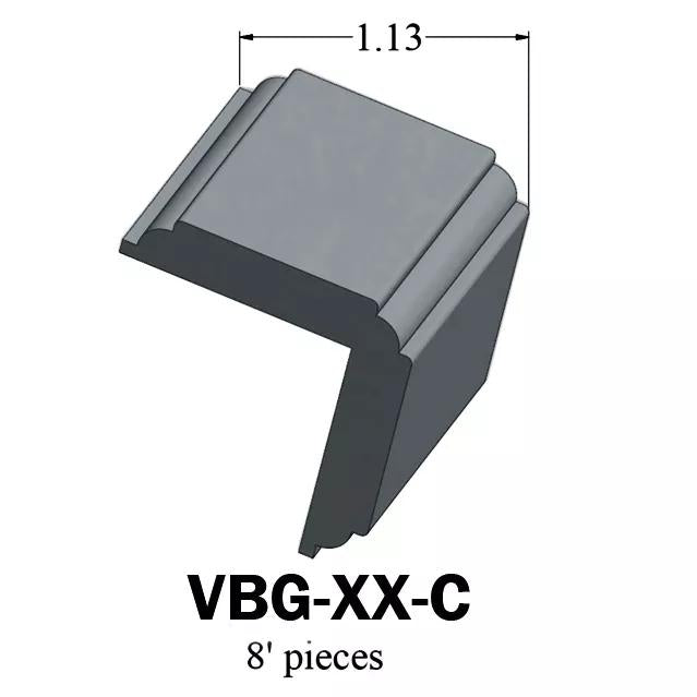 Tarkett / Johnsonite Millwork Corner Guard 1 1/4" x 8' by 1/4" 92 Blue Lagoon – product image showing size, style, and brand details.