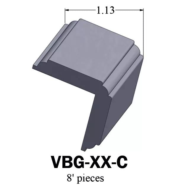 Tarkett / Johnsonite Millwork Corner Guard 1 1/4" x 8' by 1/4" TB4 Grapest – product image showing size, style, and brand details.