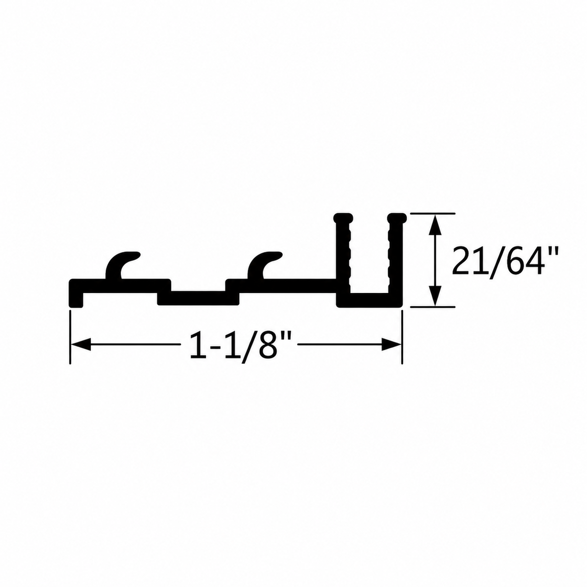 Tarkett / Johnsonite MT-00-B Track Base Pin for Stretch In 1-1/8" to 21/64" 144' LF/Box (12 pieces per box)