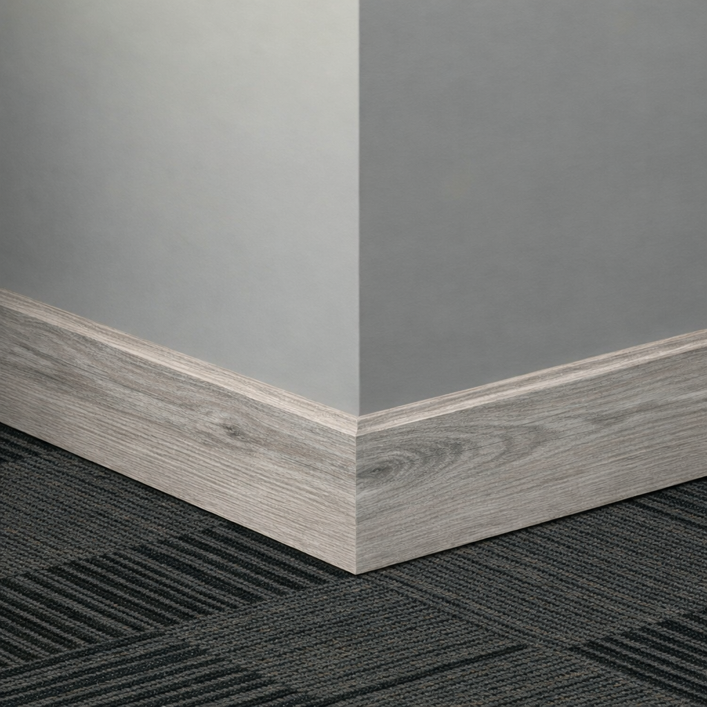 Tarkett / Johnsonite Masquerade Oblique MF6 Native Pine Blanched Grey 3" x 8' Pieces by 3/8" Straight (Toeless)