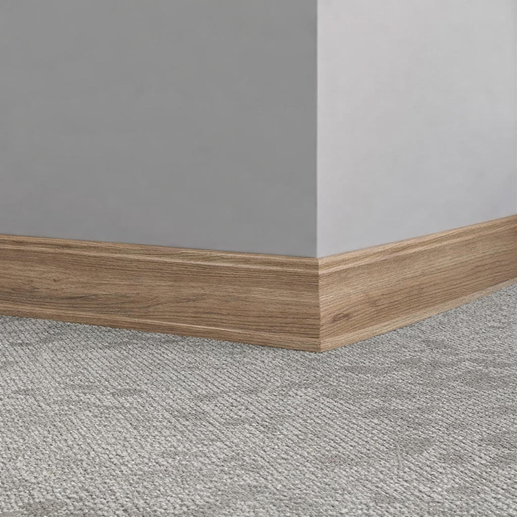 Tarkett / Johnsonite Masquerade Outline ME3 Seasoned Oak Scout 3 1/2" x 8' Pieces by 5/16" Straight (Toeless)
