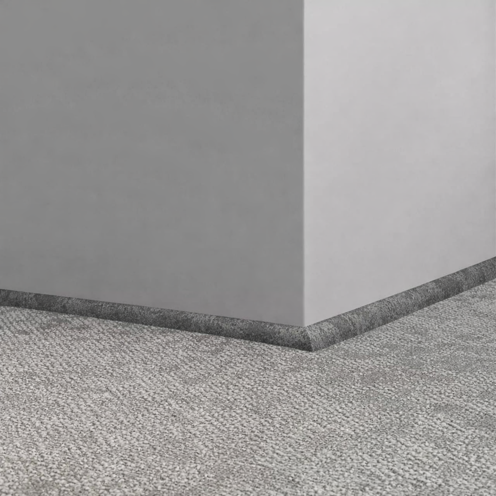 Tarkett / Johnsonite Masquerade Quarter Round A ML3 Concrete Charcoal 1/2" x 8' Pieces by 1/2" Straight (Toeless)