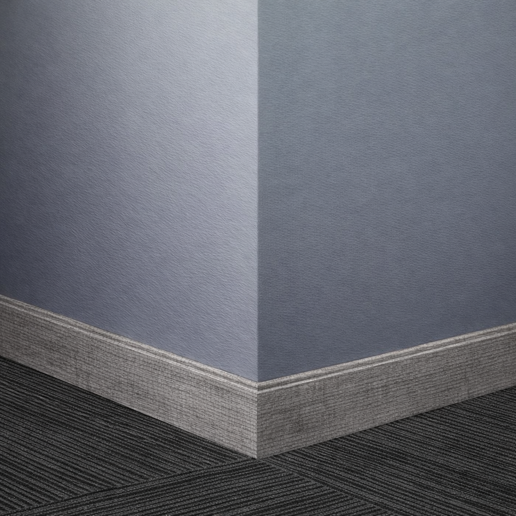 Tarkett / Johnsonite Masquerade Shoe Moulding
MN3 Texmode Charcoal 1 1/2" x 8' Pieces by 1/4" Straight (Toeless)