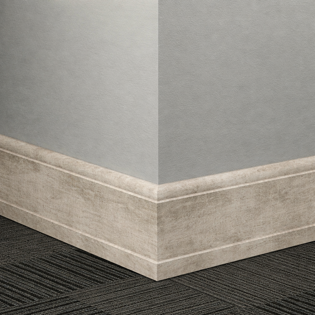 Tarkett / Johnsonite Masquerade Silhouette MK6 Concrete Fallow 4" x 8' by 1/2" Straight (Toeless) (48 LF/Box)