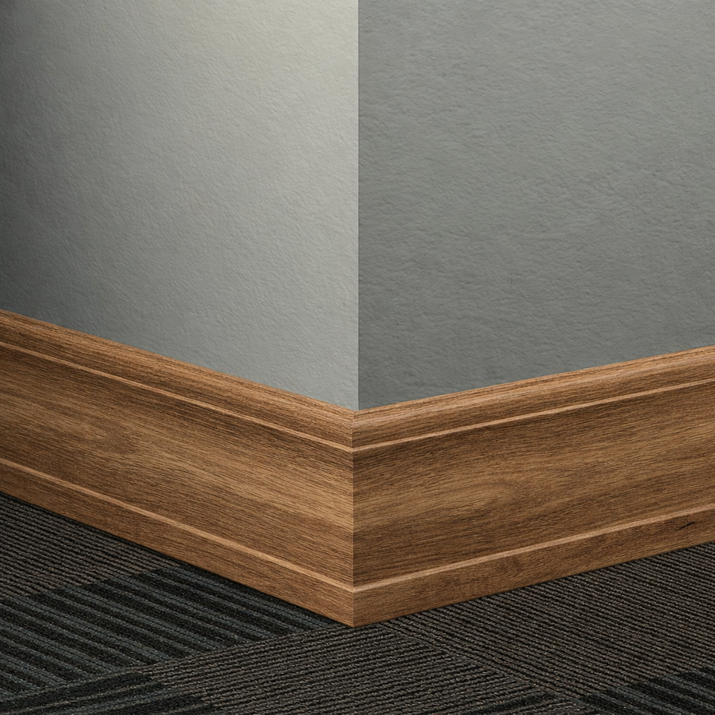 Tarkett / Johnsonite Masquerade Silhouette ME4 Seasoned Oak Falcon 4" x 8' Pieces by 1/2" Straight (Toeless)