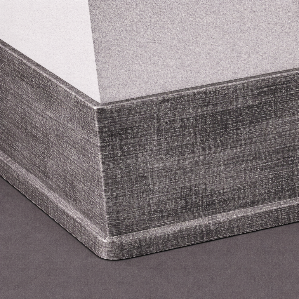 Tarkett / Johnsonite Masquerade Traditional Wall Base MN3 Texmode Charcoal 4" x 4' Pieces by 1/8" Cove (with Toe)