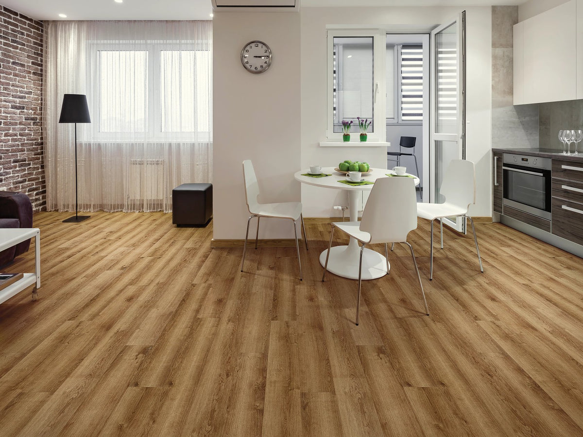 COREtec Monterey Oak SPC Vinyl Plank Flooring VV017-01004 LVP Pro Classics 7" x 48" (28.84 SF/Box) — room view