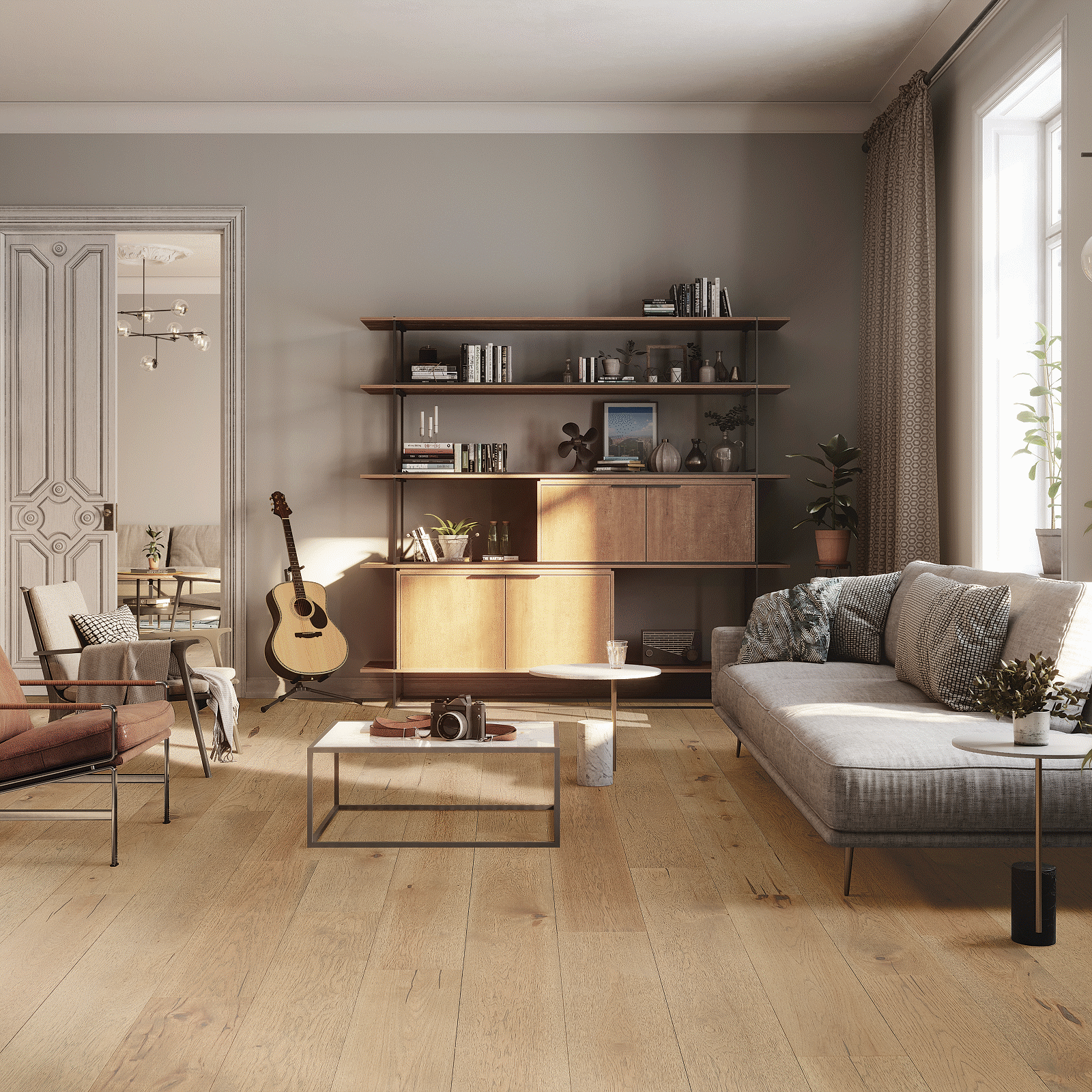 Mohawk Flax Hickory Engineered Hardwood WEK09-07 TecWood Select Cascade Hills 7.5" x 75" (27.2 SF/Box)