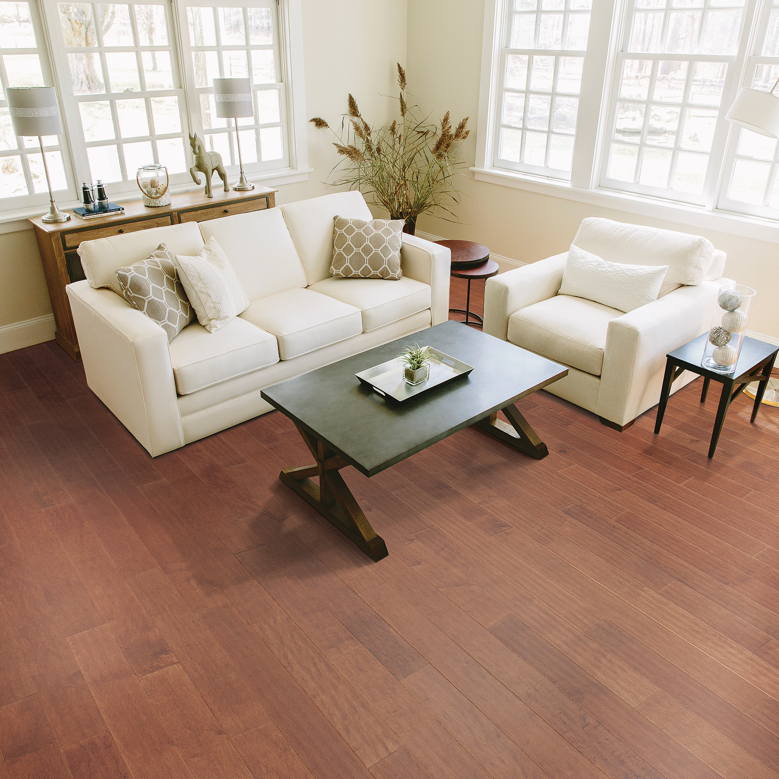 Mohawk Dark Auburn Maple Engineered Hardwood WEK10-02 TecWood Essentials Urban Reserve 5" x Random Lengths (26.25 SF/Box)