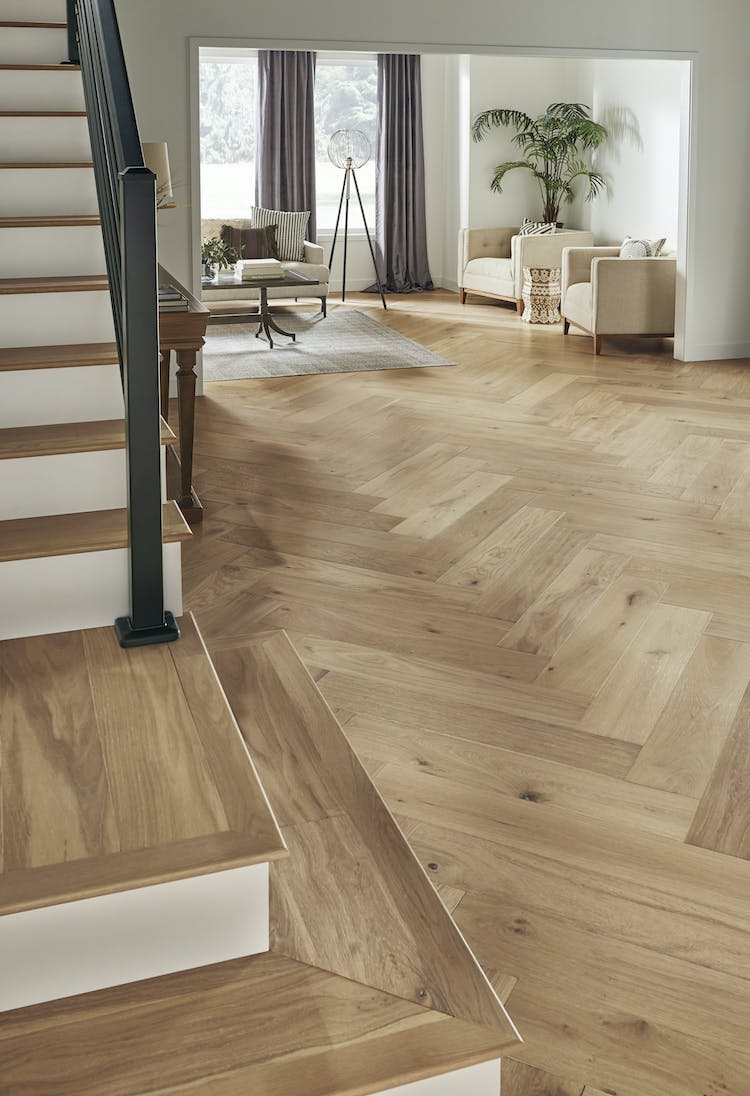 Mannington Natural Engineered Hardwood HPLS37NATF1 Latitude Park City Herringbone 7 1/2" x 37.5” (23.4 SF/Box)