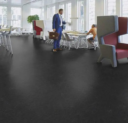 Forbo Black Hole Linoleum Sheet 3707 Marmoleum Concrete (79" Width)