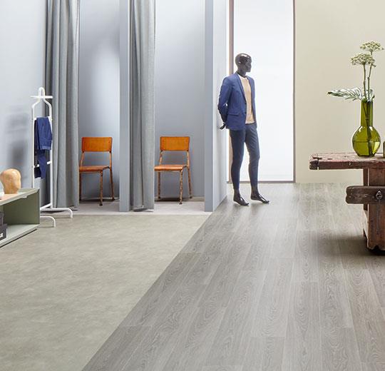 Forbo Eternal Material 13002 Silver Concrete Sheet Vinyl