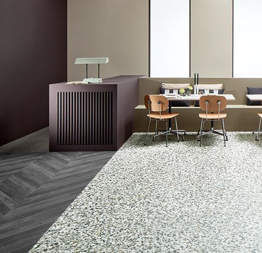 Forbo Eternal Wood 36062 Grey Herringbone Sheet Vinyl