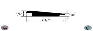 Johnsonite Wheeled Traffic Transition CTA-XX-H Flooring Components 1/4" or 1/8"