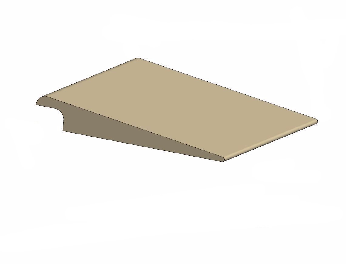 Tarkett / Johnsonite CTA-XX-J Wheeled Traffic Transition 1/4" Moulding Piece 120' LF/Box – product image showing size, style, and brand details.