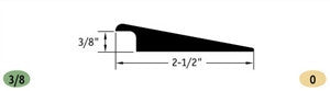Johnsonite Wheeled Traffic Transition CTA-XX-P Flooring Components 3/8"