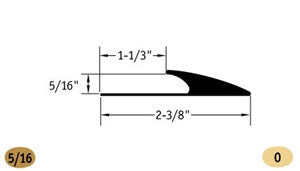 Johnsonite Edge Guard EG-XX-G Flooring Components 5/16"