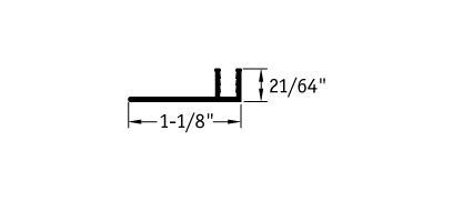 Tarkett / Johnsonite MT-00-A Track Base Pinless for Glue Down 1-1/8" to 21-64" 144' LF/Box (12 pieces per box)