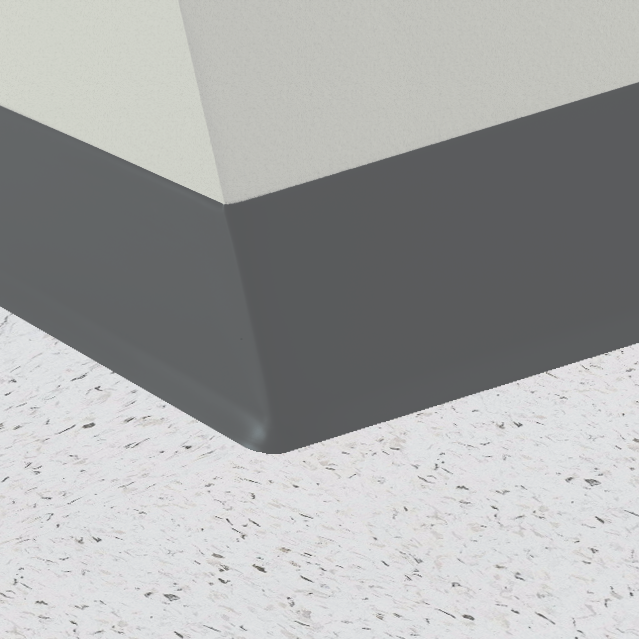 Roppe Charcoal 123 - 4" x 120' - 700 Series Wall Base