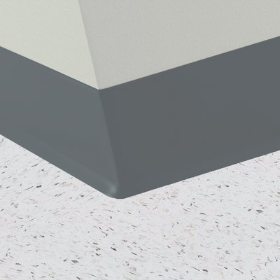 Roppe Pinnacle Series Rubber Wall Base Dark Gray 4" x 4' (30 Pcs. / Box) by 1/8" Long Toe (120 LF / Box)