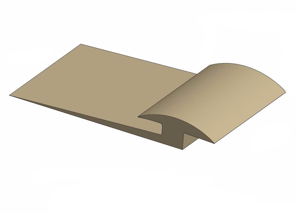 Tarkett / Johnsonite SLT-XX-B Slim Line Transition 5/8" to 1/8" 300' LF/Box – product image showing size, style, and brand details.