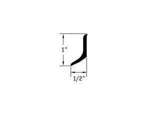 Johnsonite A Tub Molding TM-50-A Flooring Components 1" to 1/2"
