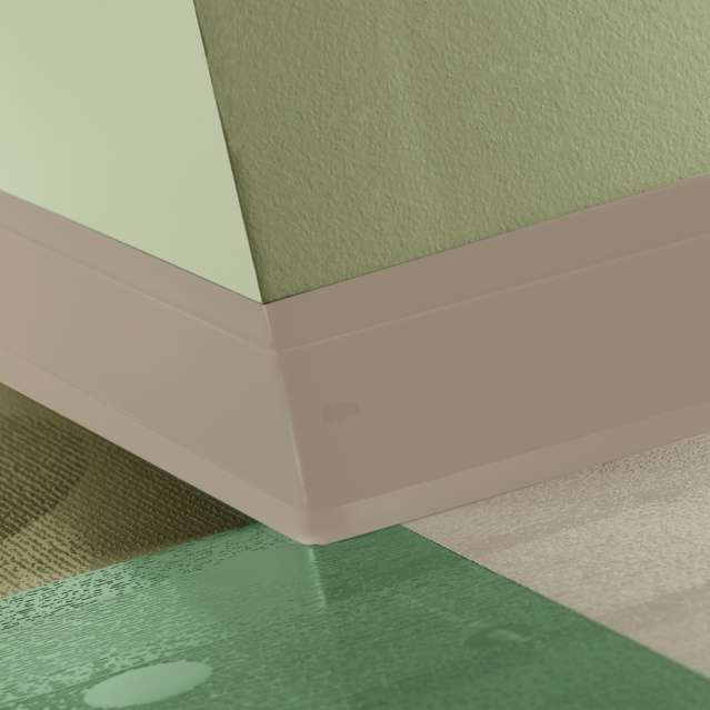 Tarkett / Johnsonite Perceptions Flex Base 4 1/4" 49 Beige 4.25" x 120' by 0.125" (120 LF/Box) Cove (with Toe)