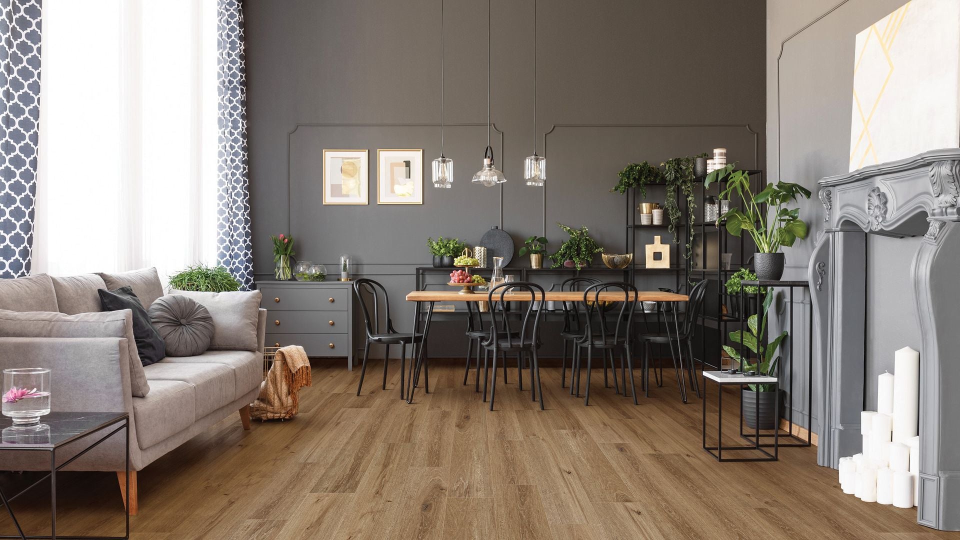 COREtec Grande Goldin Oak Vinyl Plank Flooring VV662-04011 LVP Originals Premium 9" x 28", 55" and 82" Varying Length (20.67 SF/Box)