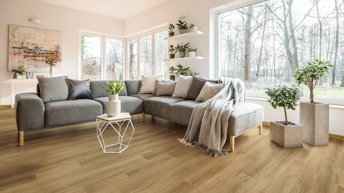 COREtec Grande Lotte Oak WPC Vinyl Plank Flooring VV662-05013 LVP Originals Premium 9" x 28", 55" and 82" Varying Length (20.67 SF/Box) — room view