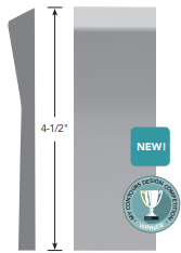 Roppe Contours Valiant PV4070 100 Black 4 1/2" X 8' by 1/2"