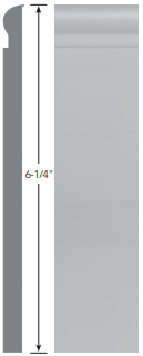 Roppe Contours Fashion PV6085 161 Snow 6 1/4" X 8' by 1/4"