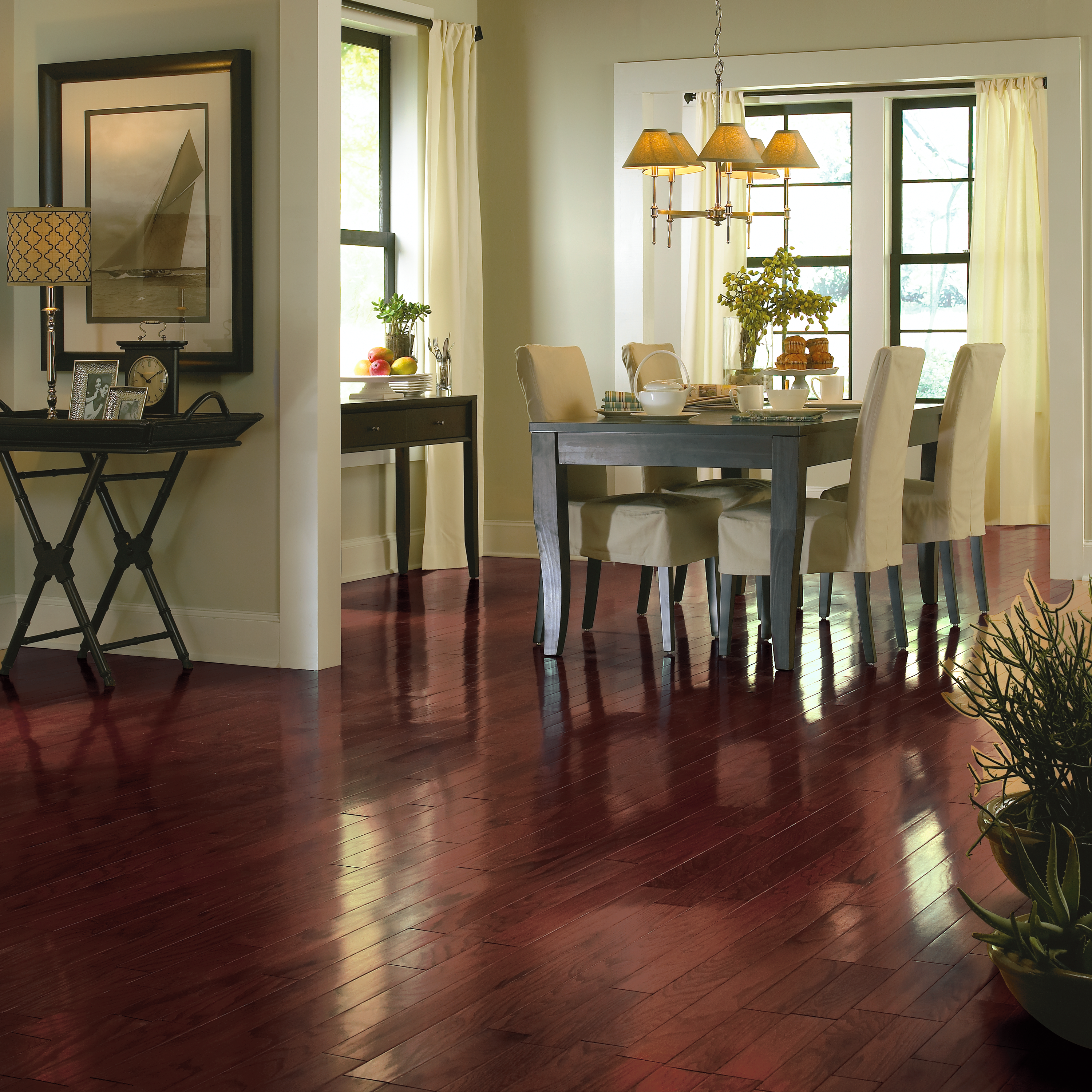 Bruce Engineered Hardwood Flooring Red Oak Turlington Lock&Fold Cherry 3" EAK08LGEE