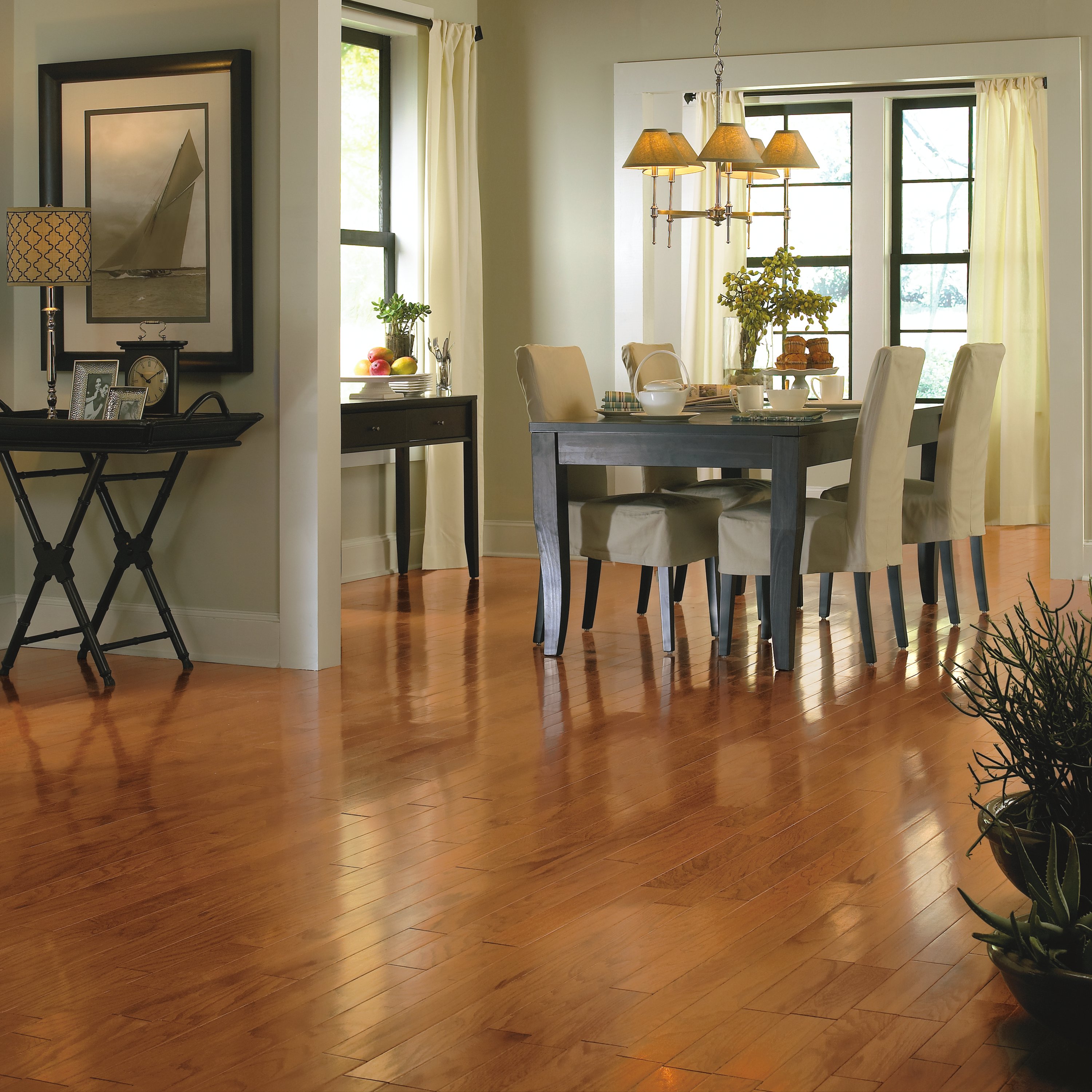 Bruce Engineered Hardwood Flooring Red Oak Turlington Lock&Fold Butterscotch 5" EAK26LGEE