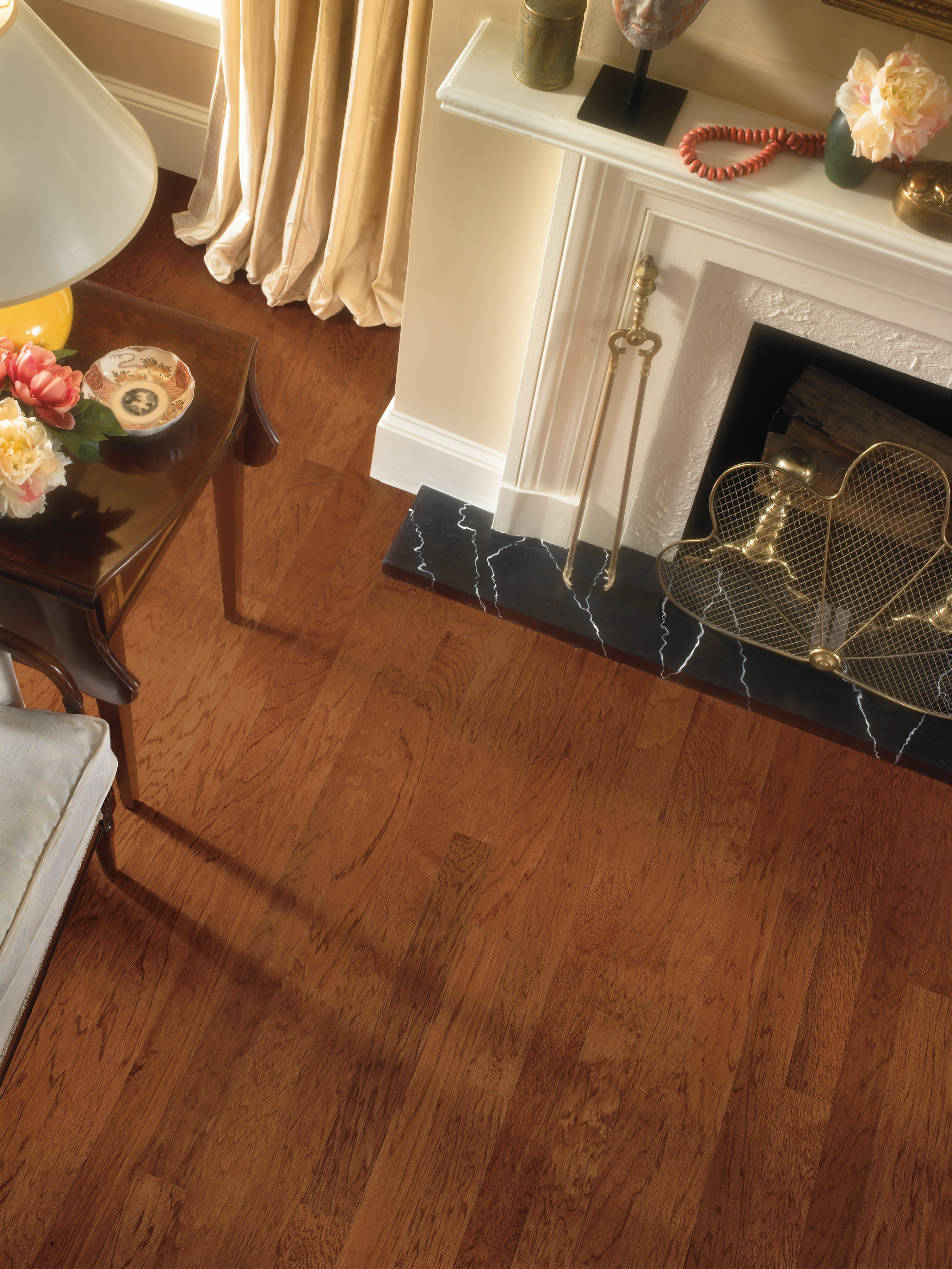 Bruce Engineered Hardwood Flooring Hickory Turlington Lock&Fold Wild Cherry/Brandywine 3" EHK58LGEE