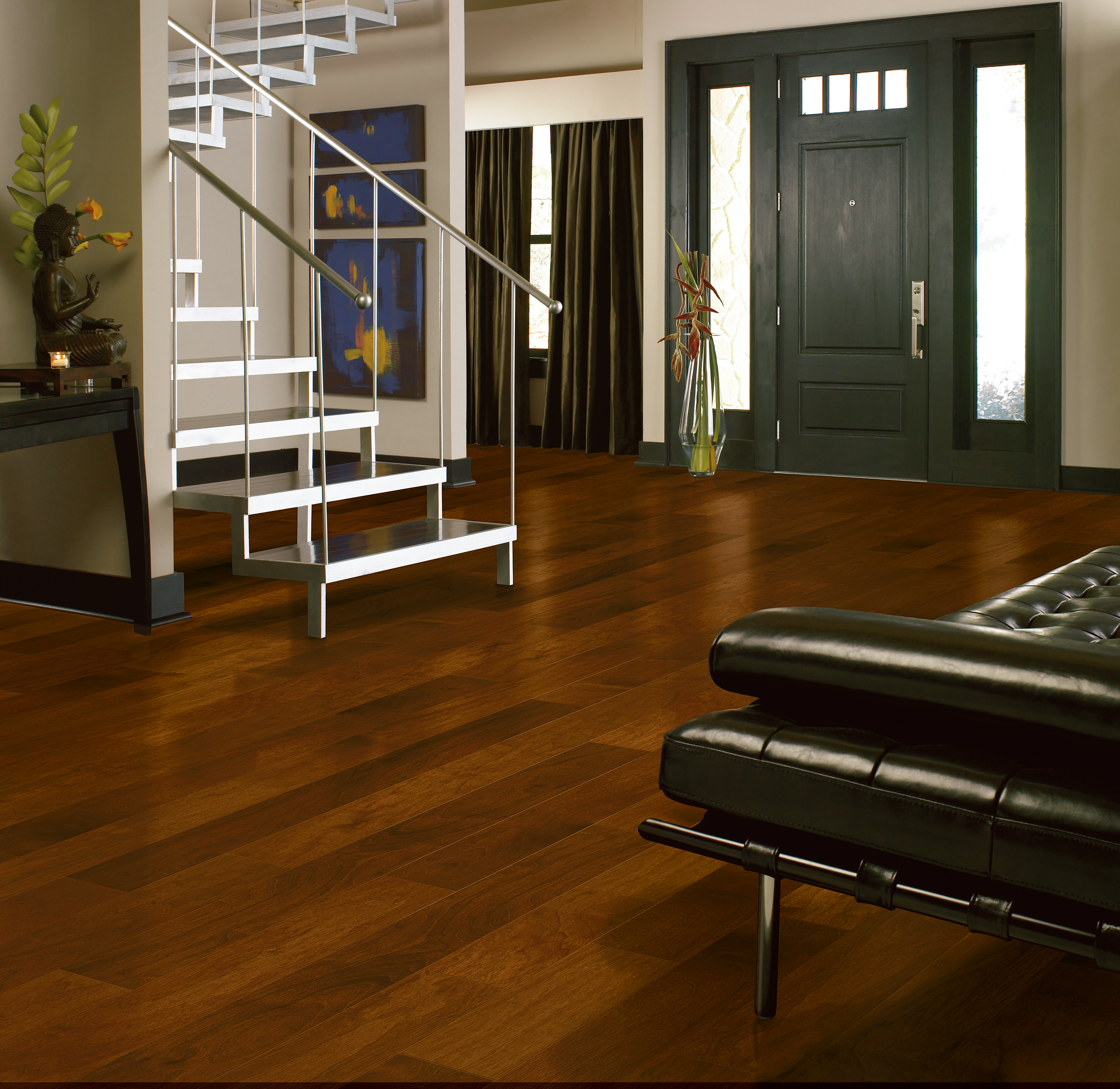 Bruce Engineered Hardwood Flooring Walnut Turlington Lock&Fold Autumn Brown 5" EWT30LGEE