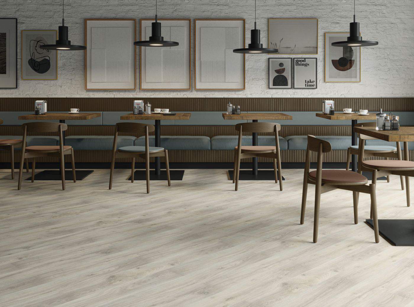 A Restaurant with Voxwood Mohawk Group Flooring