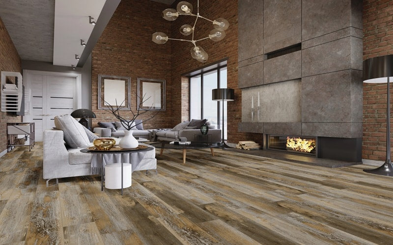 Stanton Flooring  Rockwood Vintage Harvest Modern Living Setting