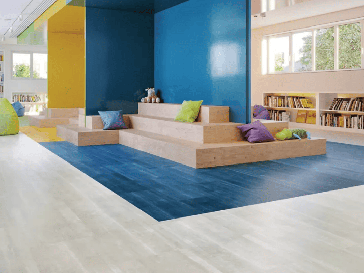 A Study Area with Living Local Mohawk Group Flooring